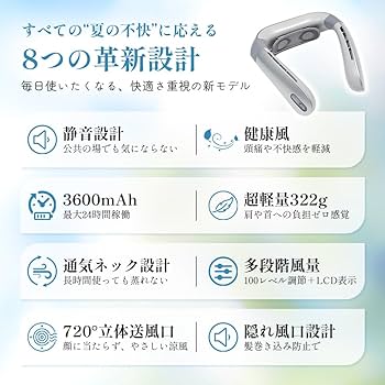Amazon | UNISEKA正規品 ネッククーラー 首掛け扇風機 ネック